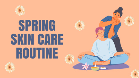 Spring Skin Care Routine Offer Youtube Thumbnail Design Template