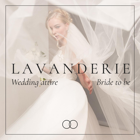 Beautiful Bride on Wedding Celebration Instagram Design Template