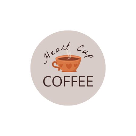 Cup with Hot Coffee Logo Modelo de Design
