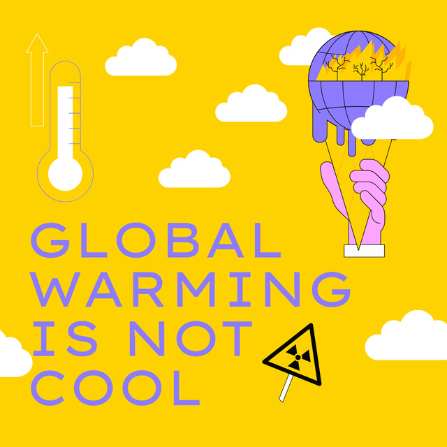 Global Warming Problem Awareness Animated Post tervezősablon
