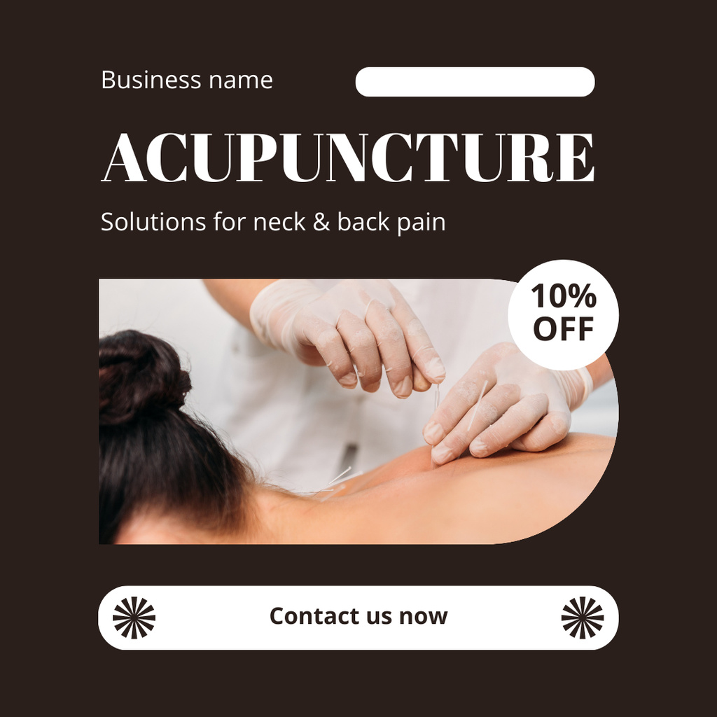 Szablon projektu Alternative Solution For Neck And Back Pain With Discount Instagram