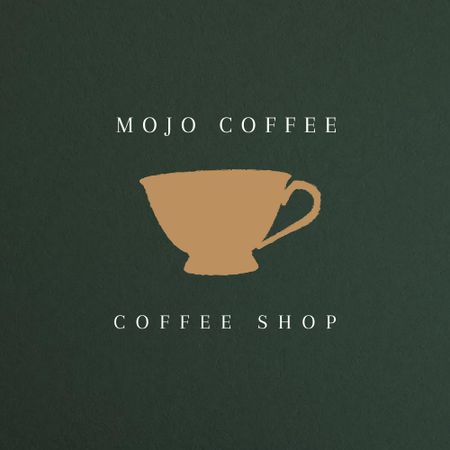 Ontwerpsjabloon van Logo van Coffee Shop Ad with Cup
