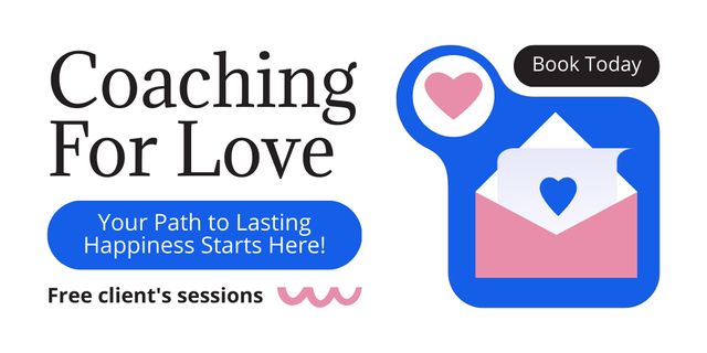 Designvorlage Love and Happiness Coaching für Twitter