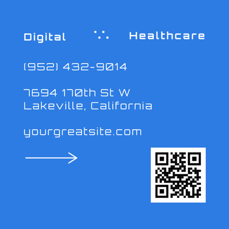 Digital Health Care Service Offer Square 65x65mm Design Template