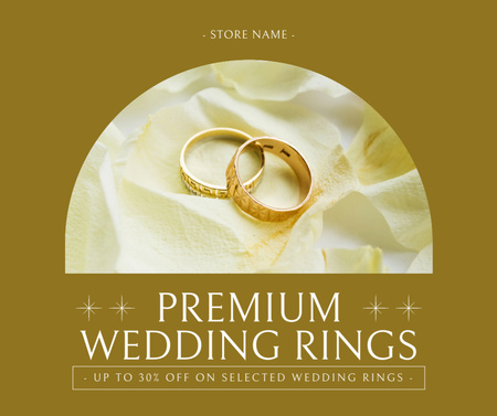 Platilla de diseño Offer Discounts on Premium Wedding Rings Facebook