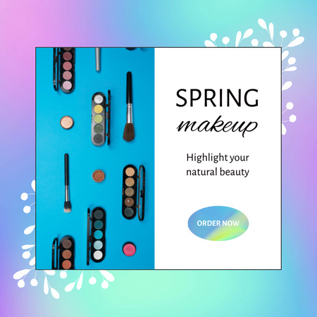 Plantilla de diseño de Colección primavera de paletas de sombras de ojos Animated Post 