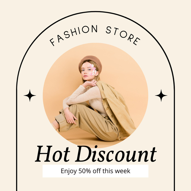 Ontwerpsjabloon van Instagram van Discount Fashion Store