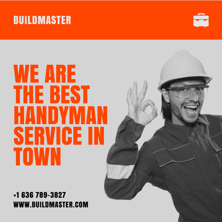 Problem-solving Handyman Services Offer With Slogan Instagram Design Template