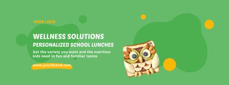 Plantilla de diseño de School Food Ad Facebook Video cover 