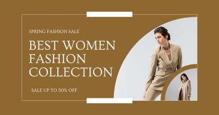 Sale of Best Spring Women's Collection Facebook AD Design Template