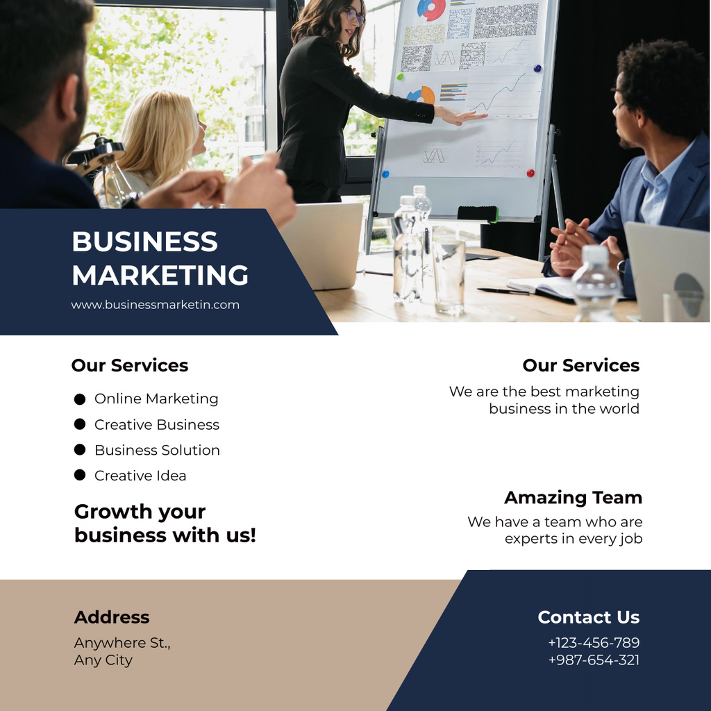 Business Marketing Agency Services LinkedIn post – шаблон для дизайну