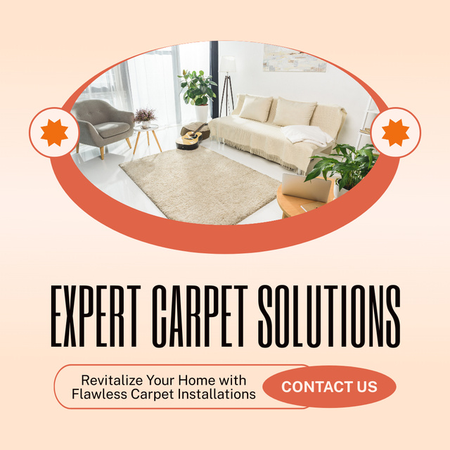 Expert Level Carpet Covering Installation Animated Post Design Template