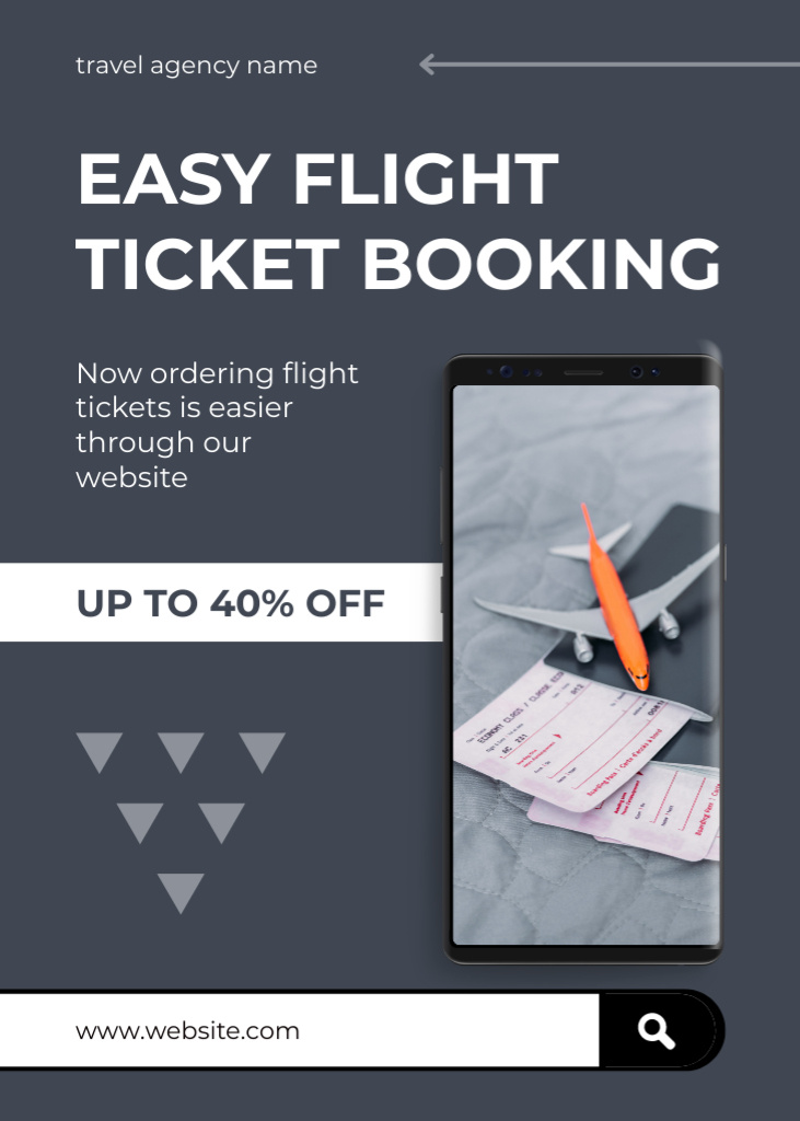 Designvorlage Flight Tickets Booking für Flayer