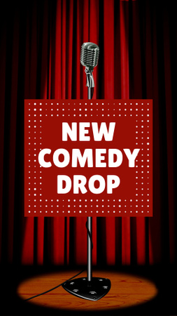 Funny Jokes And Comedy Show Announcement TikTok Video Design Template