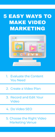 Helpful Set Of Videomarketing Making Strategy Infographic Design Template