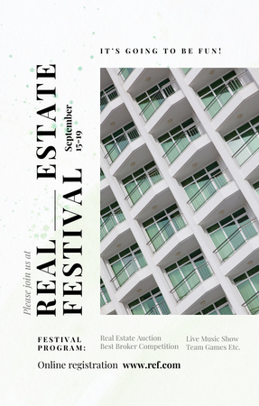 Real Estate Festival Announcement Invitation 4.6x7.2in tervezősablon