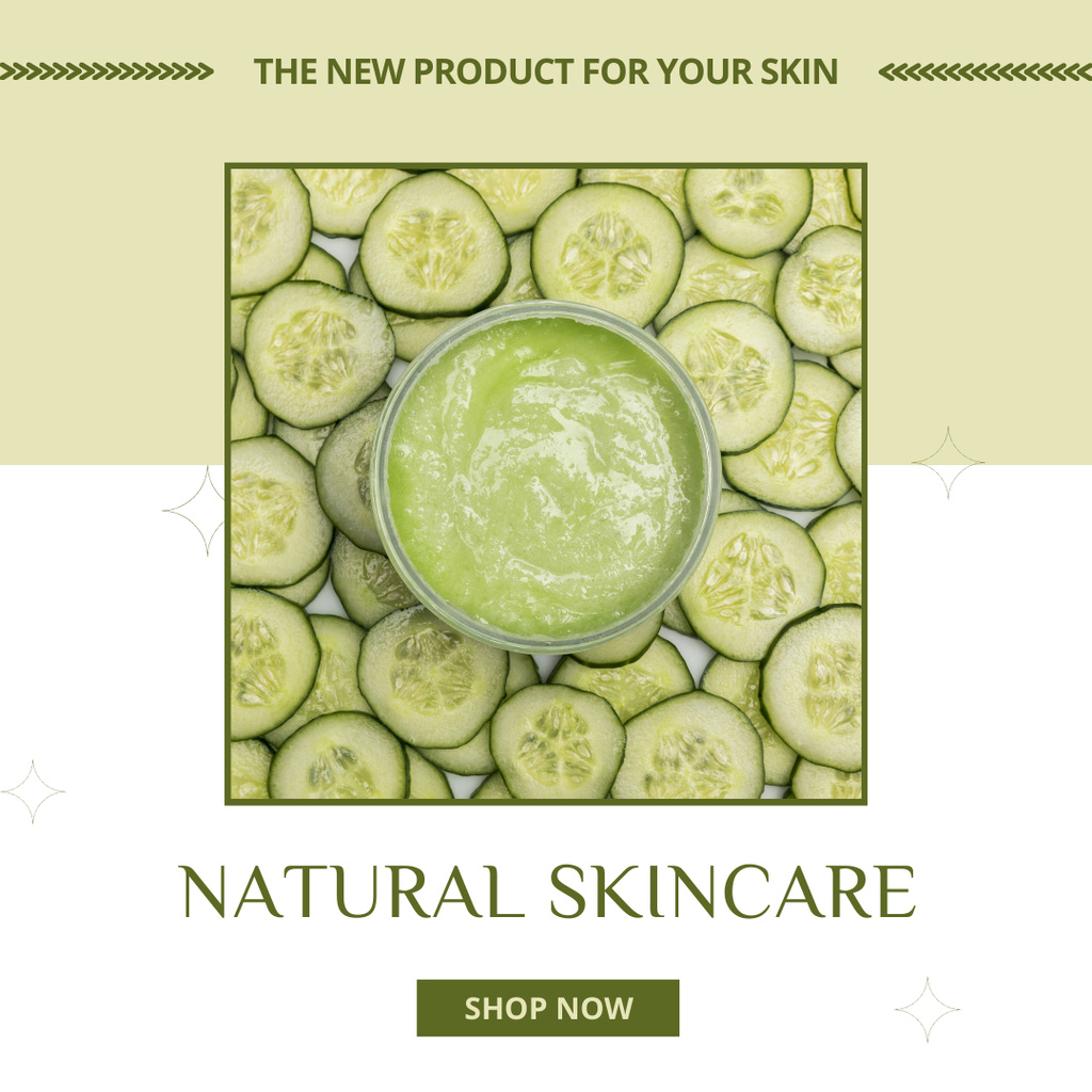 Sale of Natural Cosmetics for Skin Care Instagram Design Template