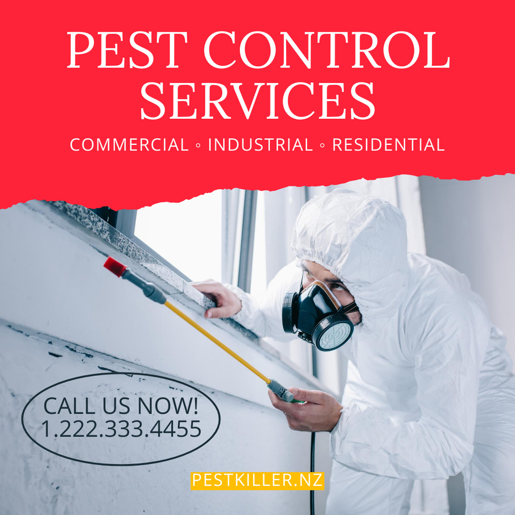 Pest Control Services Instagram AD tervezősablon