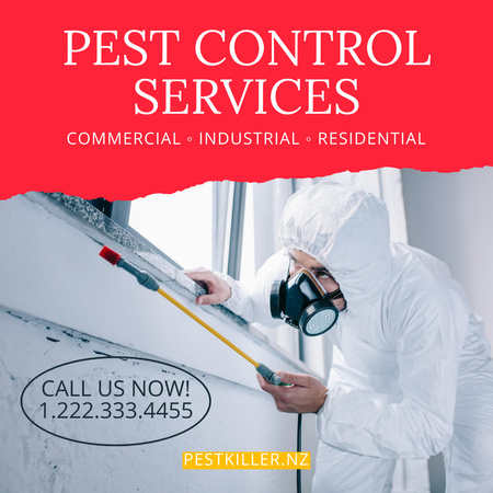 Ontwerpsjabloon van Instagram AD van Pest Control Services