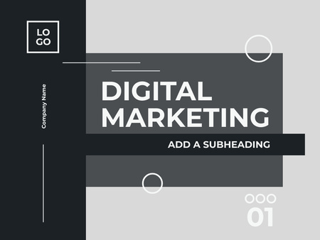 Estratégia de Marketing Digital para Negócios Presentation Modelo de Design