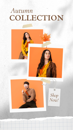 Ontwerpsjabloon van Instagram Story van Modern Clothing Fall Collection Ad