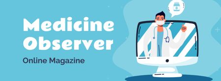 Online Medical magazine Facebook cover Design Template
