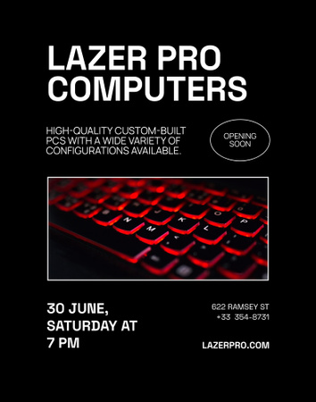 Computer Gear Ad Poster 22x28in Tasarım Şablonu