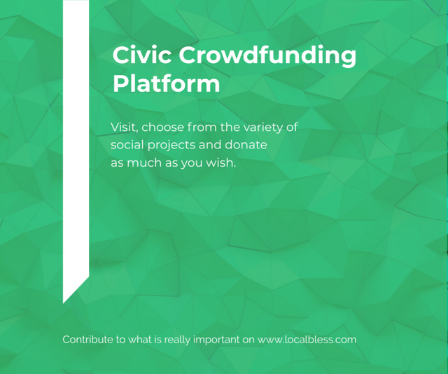 Civic Crowdfunding Platform Medium Rectangle – шаблон для дизайна