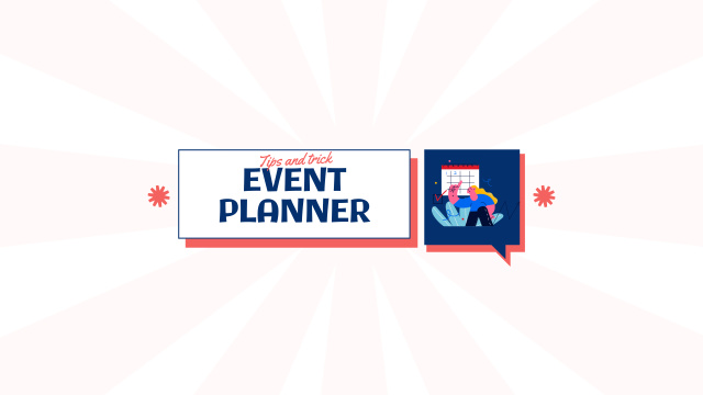 Designvorlage Event Planning Services with Illustration für Youtube