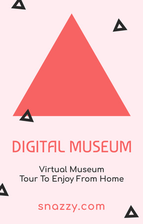 Ontwerpsjabloon van IGTV Cover van virtueel museum tour aankondiging