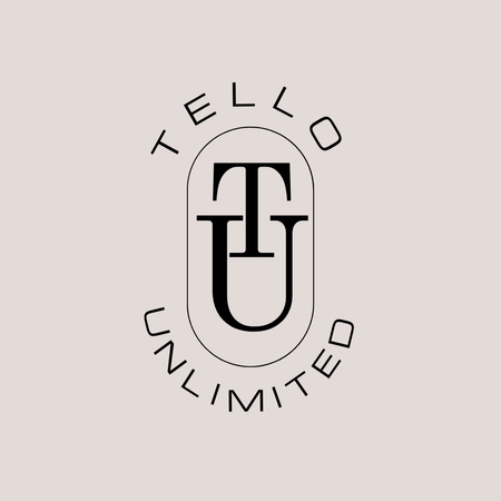 Emblem Image with Text Logo 1080x1080px Design Template
