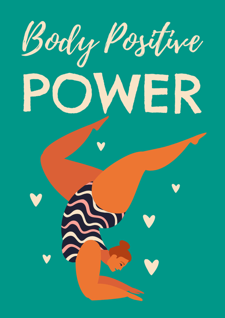 Body Positive Power Inspiration Poster A3 Design Template