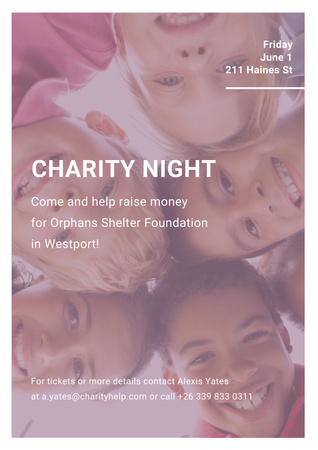 Plantilla de diseño de Corporate Charity Night Poster 