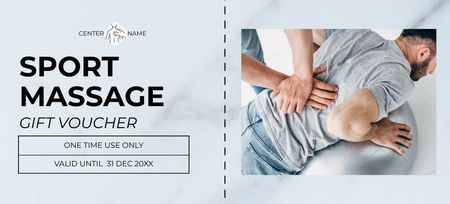 Back Pain Massage Therapy Coupon 3.75x8.25in Design Template