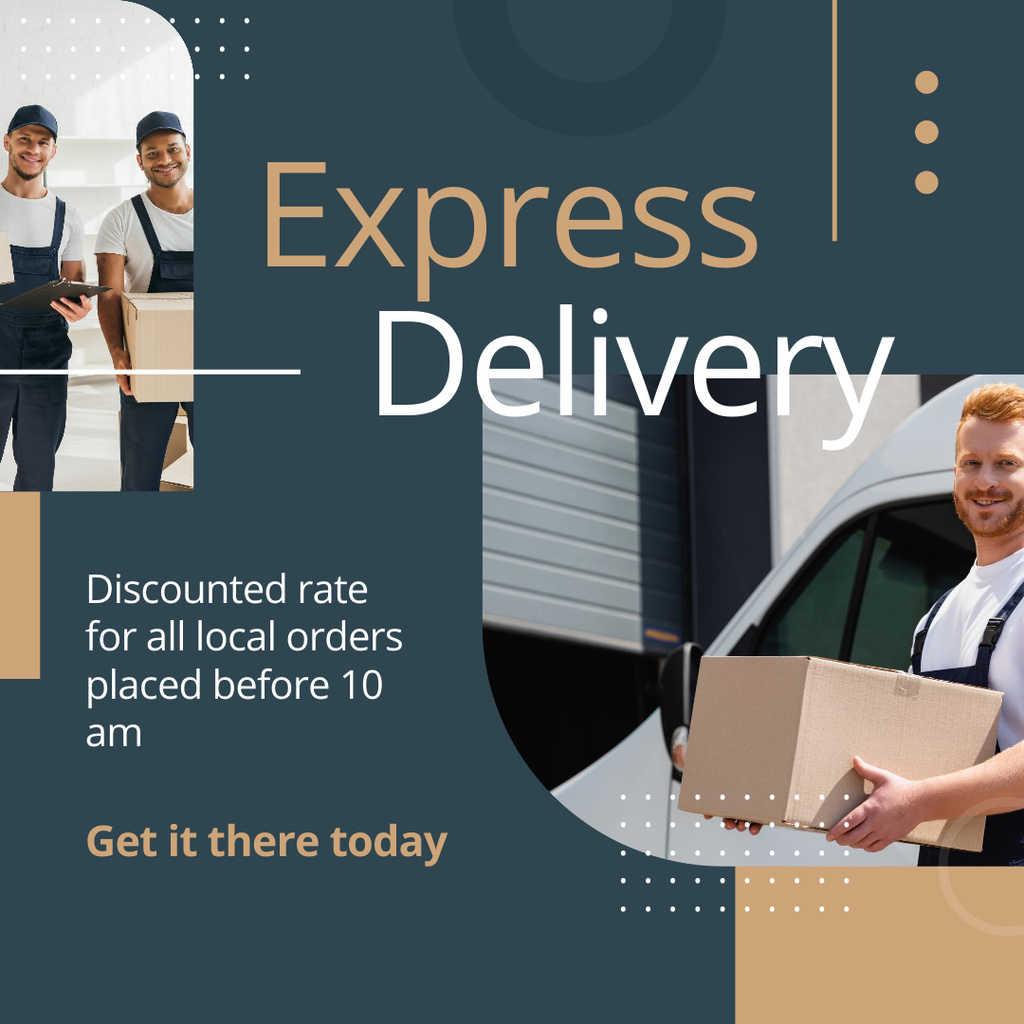 Modèle de visuel Best Delivery Services - Instagram