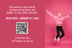 Sportswear Store Discount Voucher Pink