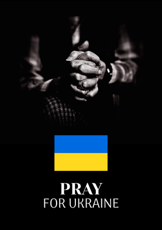 Ontwerpsjabloon van Poster A3 van bewustwording over oorlog in oekraïne
