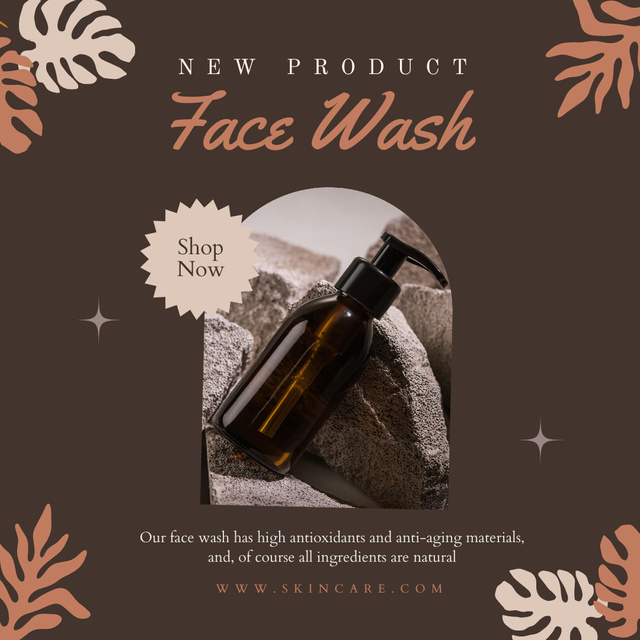 Facial Cleansing Products Instagram Design Template