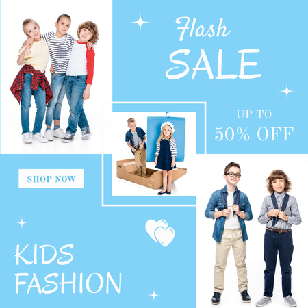 Sale of Kids Fashion Instagram Design Template