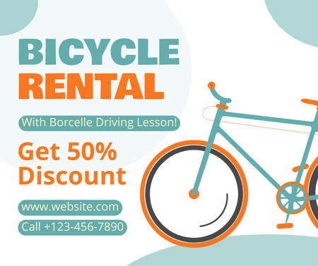 Platilla de diseño Get a Discount on Bikes Rent Facebook