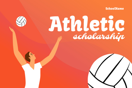 Athletic Scholarship Announcement Postcard 4x6in Tasarım Şablonu