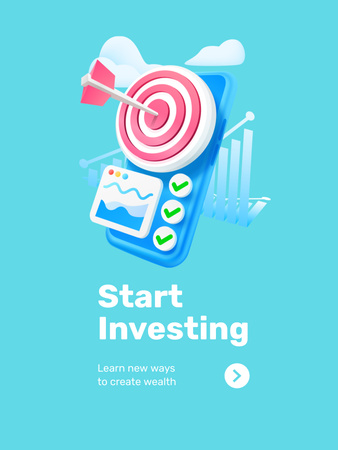 Finance Target Investing Ad Poster US Design Template