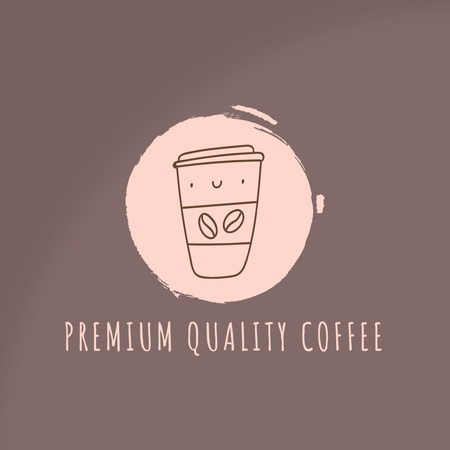 Premium Coffee Cup Offer Logo Design Template