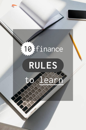 Designvorlage Finance Rules with Banking application für Pinterest