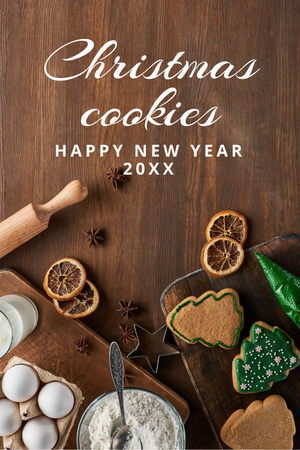 nabídka vánočních cookies Pinterest Šablona návrhu