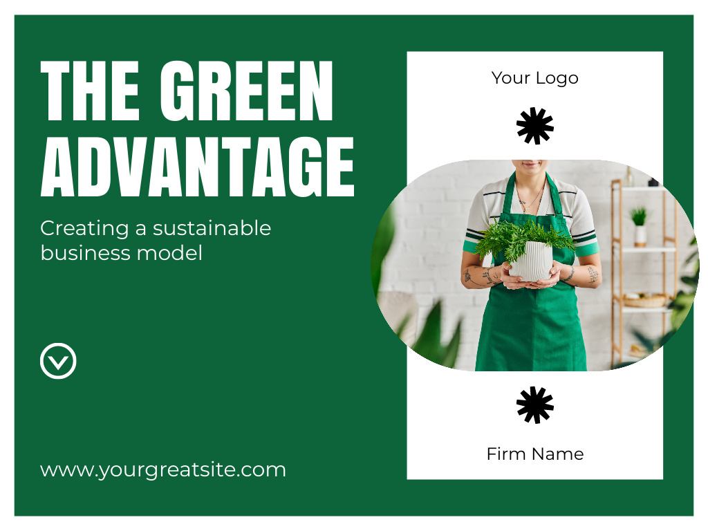 Sustainable Green Business Model Offer Presentationデザインテンプレート