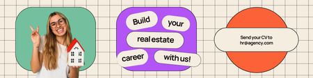 Template di design Real Estate Agent Vacancy Ad Twitter