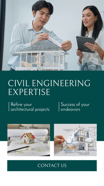 Designvorlage Architecture And Civil Engineering Expertise Offer für Instagram Video Story