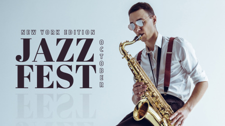 Jazz Fest Announcement FB event cover Design Template