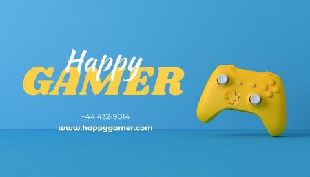 Plantilla de diseño de Tienda de gadgets para jugadores felices Business Card US 